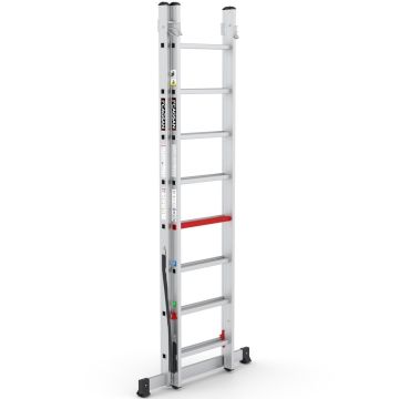 Çağsan Çok Amaçlı Alüminyum İskele Merdiven 2x8 Basamaklı - PL003