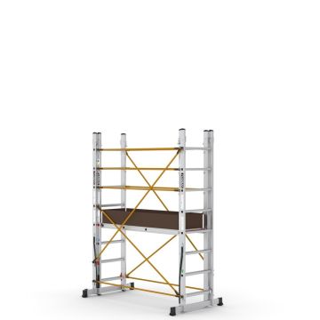 Çağsan Çok Amaçlı Alüminyum İskele Merdiven 2x8 Basamaklı - PL003