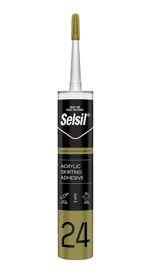 Selsil Strafor ve Süpürgelik Yapıştırıcı (Sıvı Çivi) 500 Gr Beyaz