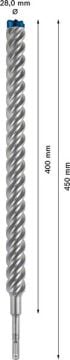 Bosch Kırıcı Delici Uç SDS-Plus-7X Expert 28x450 mm (1 Adet) - 2608900154