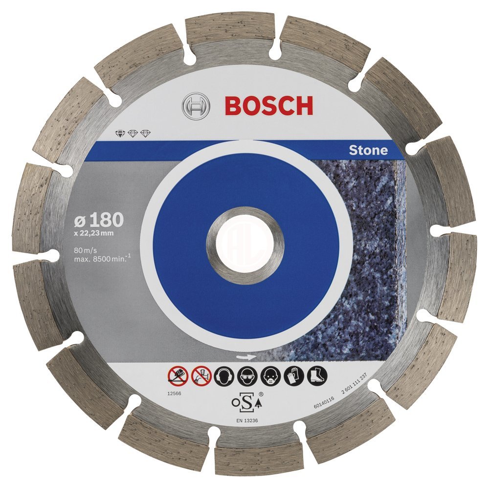 Bosch Elmas Kesme Diski Standard For Stone 180x22,23 mm (10 Adet) - 2608603237