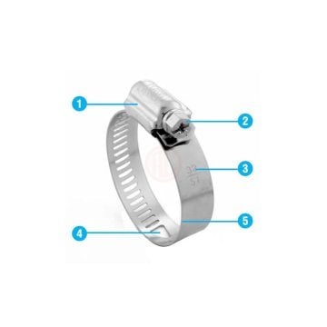 Tork Ayarlı Hortum Kelepçe C Tip 14 mm Band Genişliği 210 - 230 mm 8 1/4 - 9 inch