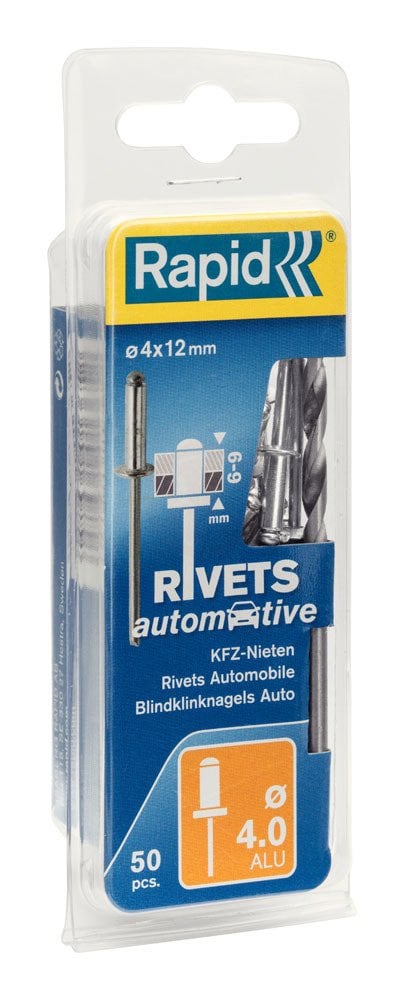Rapid Perçin Otomotiv 4x12 mm Alüminyum (1 Pkt/50 Adet) - 5000405