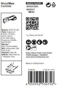 Bosch Starlock Aksesuarı / Expert StarlockMax Testere MeMax MAIZ32AT (10 Adet) - 2608900023