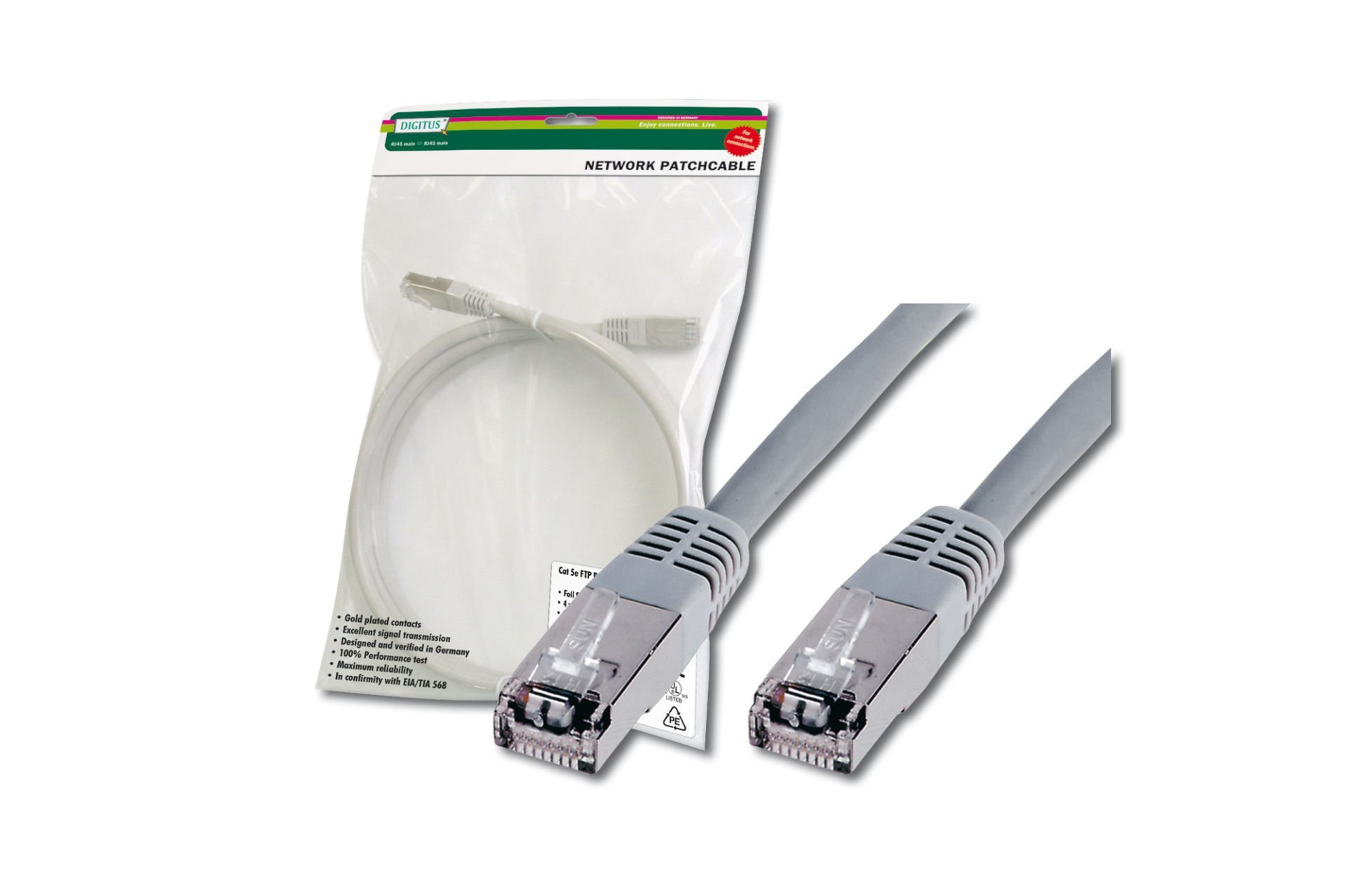 Assmann Digitus Cat 5E Sf-Utp Patch Kablosu, 15 Mt, Awg 26/7, Gri Renk