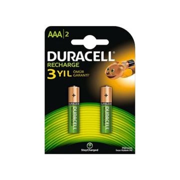 Duracell Şarj Edilebilir Pil Aaa Tip (750 Mah) (1 Paket/2 Adet)