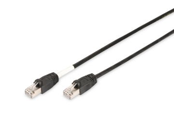 Assmann Digitus Cat 6 S-Ftp Dış Mekan Patch Kablosu, Cu, Pe Awg 27/7, Siyah Renk, 3 Mt