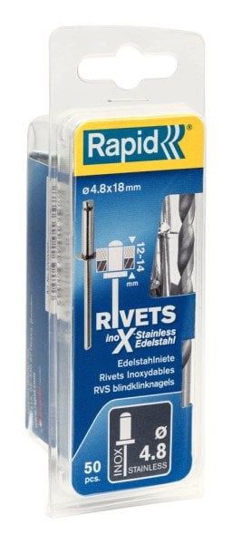 Rapid Perçin Paslanmaz 4,8x18 mm (1 Paket/50 Adet) - 5000397