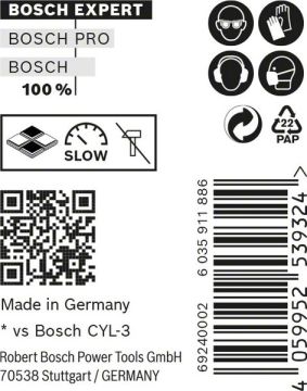 Bosch Çok Amaçlı Matkap Ucu Expert CYL-9 MC 6x100 (10 Adet) - 2608900640