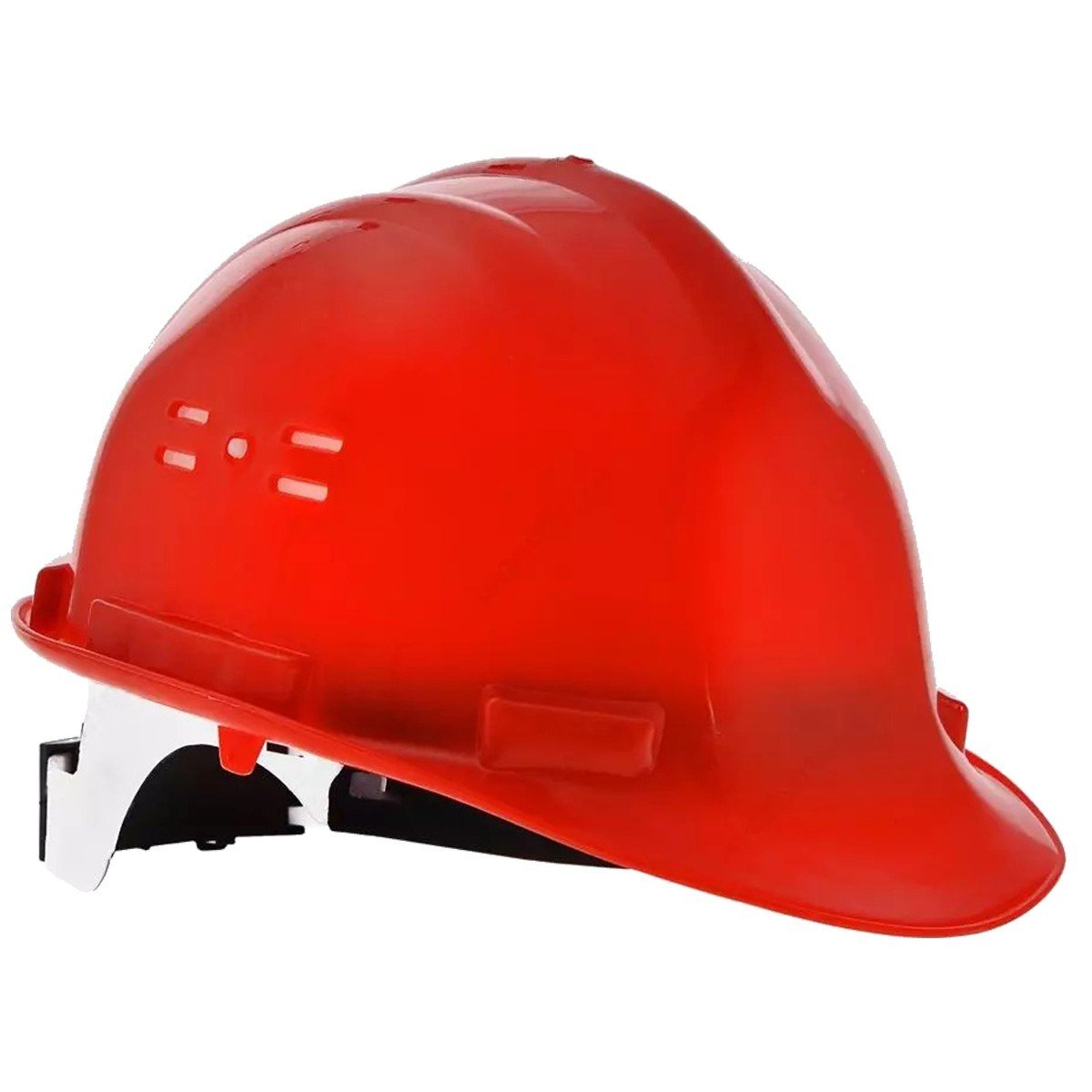 Essafe Vidalı Baret Ter Bantlı Hava Delikli Kulaklık Takılabilir CE EN 397 Kırmızı - GE1548K