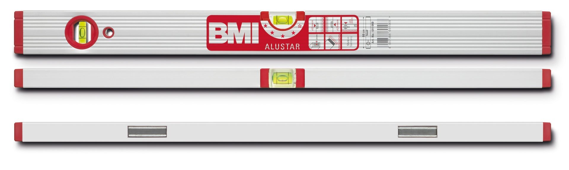 Bmi Bmı Alustar 691060M Alüminyum Mıknatıslı Su Terazi 60Cm - BMI691060M