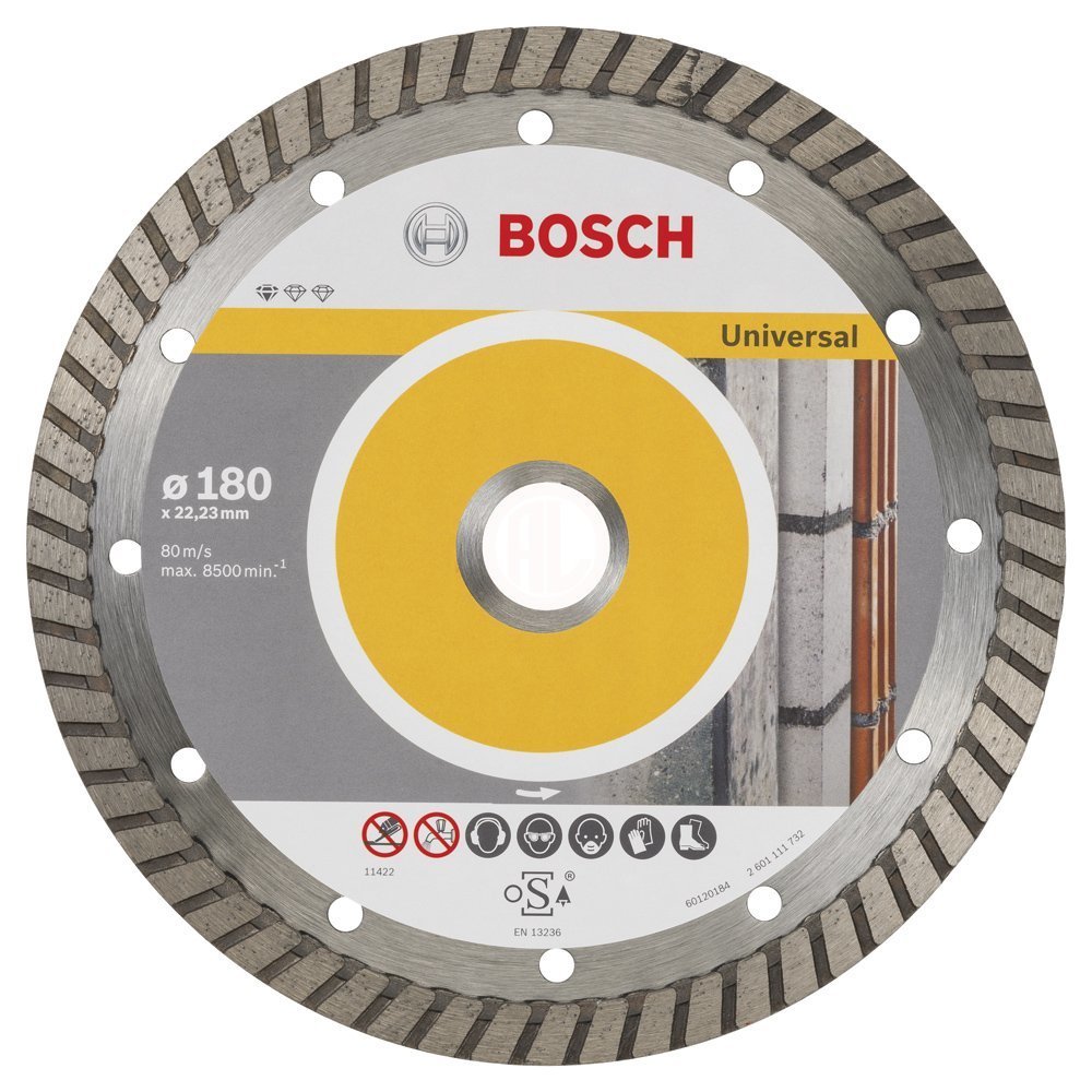 Bosch Elmas Kesme Diski Standard For Universal Turbo 180x22,23 mm (10 Adet) - 2608603251