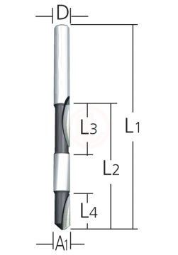 Makita Freze Ucu Çift Kenar Alma Bıçağı 6x6x70 mm (D-09341)