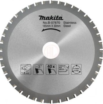 Makita Metal Daire Testere 185x30 mm 40 Diş (B-07870)