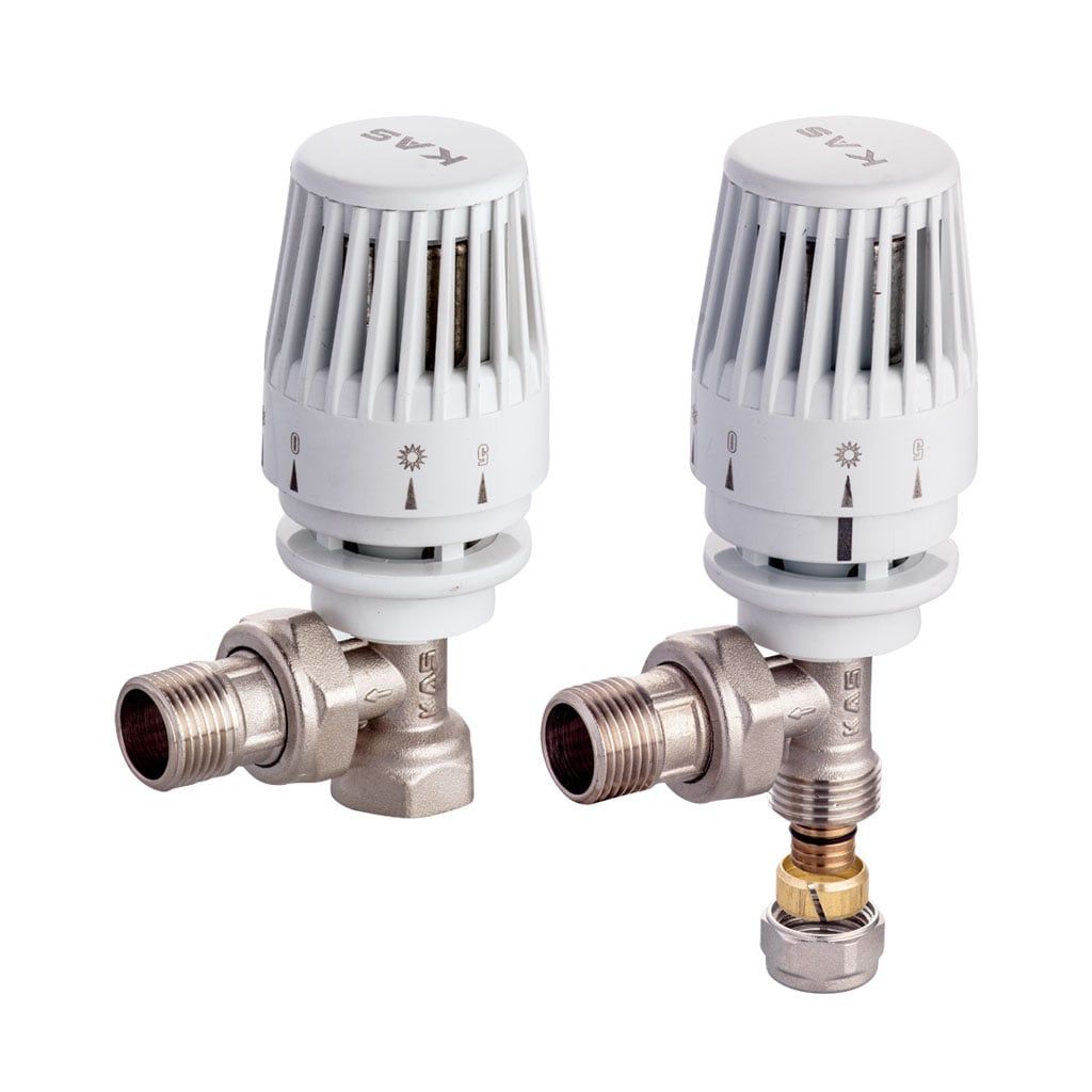 KAS Termostatik Vana Köşe 1/2 İnç (Jaklı Volan)