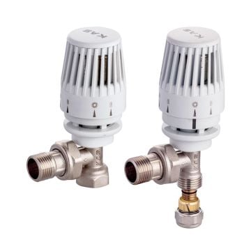 KAS Termostatik Vana Köşe 1/2 İnç (Jaklı Volan)