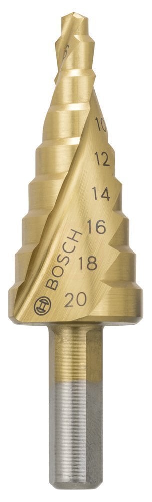 Bosch Spiral Kanallı HSS-TiN 9 Kademeli Matkap Ucu Üç Yüzeyli Şaft Ø4-20 mm - 2608597526