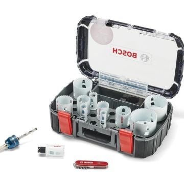 Bosch Delik Açma Panç Seti 14 Parça + Çakı - 061599760L