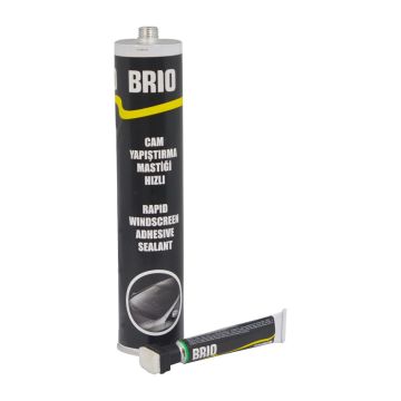 Brio Cam Yapıştırma Mastiği 310 Ml Hızlı + Primer + Primer Fırçası Set