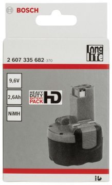 Bosch Akü NiMH 9,6V 2,6 Ah HD - 2607335682