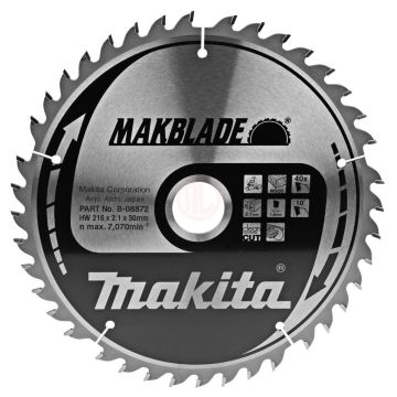 Makita Profesyonel Ahşap Daire Testere 216x30 mm 40 Diş (B-08872)