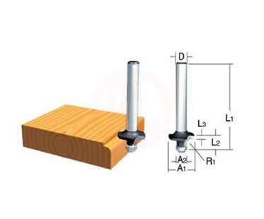 Makita Freze Ucu Rulmanlı Kordon Bıçağı 6x21x40 mm (D-09444)