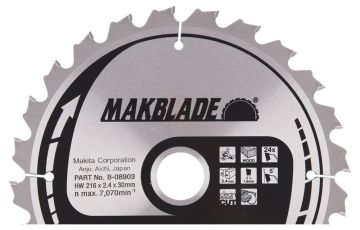 Makita Profesyonel Ahşap Daire Testere 216x30 mm 24 Diş (B-08903)