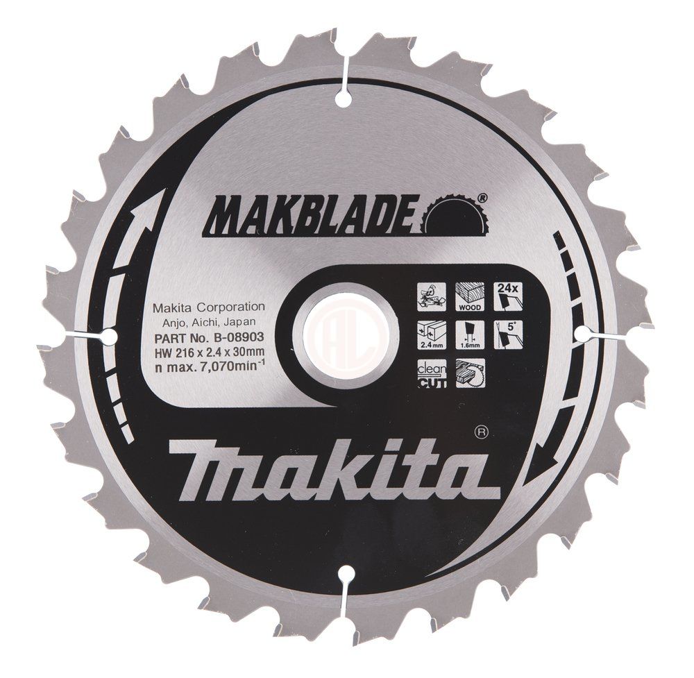 Makita Profesyonel Ahşap Daire Testere 216x30 mm 24 Diş (B-08903)