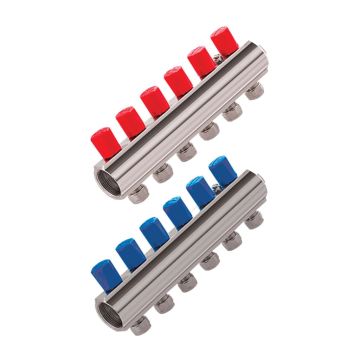 KAS Kollektör Vanalı 1 1/4 İnç (8 Delikli)