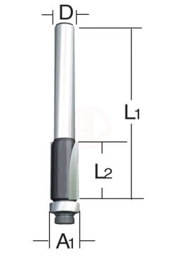 Makita Freze Ucu Rulmanlı Tek Kenar Alma Bıçağı 6x10x50 mm (D-09472)