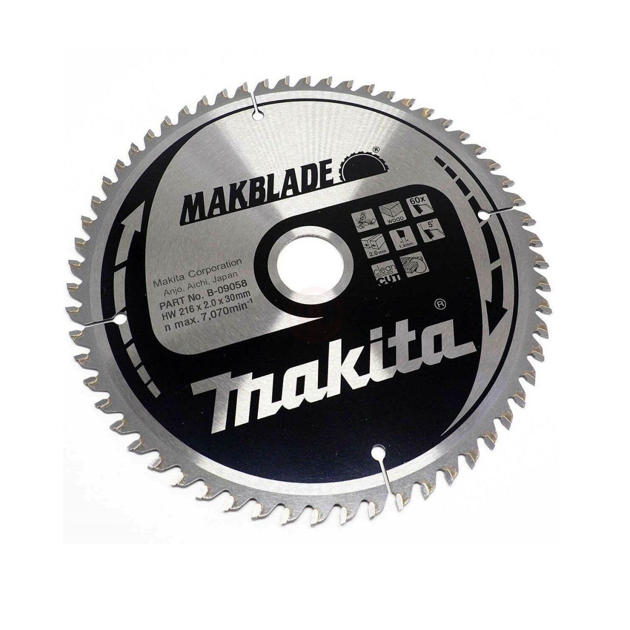 Makita Profesyonel Ahşap Daire Testere 216x30 mm 60 Diş (B-09058)