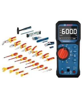 Bosch GDM 600-15 Dijital Multimetre + Profesyonel VDE El Aleti Seti 37 Parça