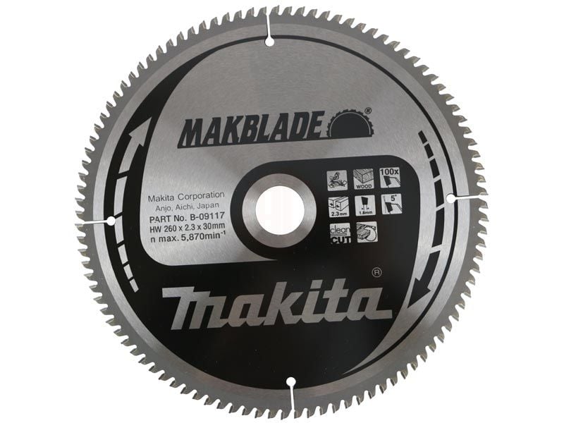 Makita Profesyonel Ahşap Daire Testere 260x30 mm 100 Diş (B-09117)