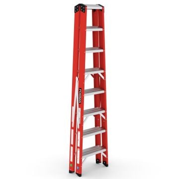 Çağsan A Tipi Çift Tarafı Geniş Fiberglas Merdiven (V6) 8 Basamaklı - BFC8