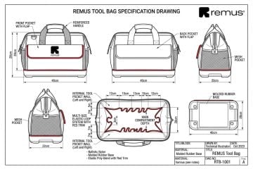 Plastik Tabanlı Alet Çantası 17 İnç