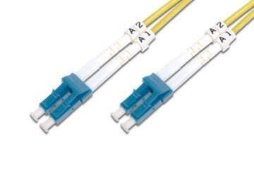 Assmann Digitus Lc-Lc Fiber Optik Patch Kablo, 1 Mt, Singlemode, Duplex, 09/125
