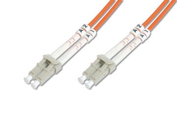 Assmann Digitus Lc-Lc Fiber Optik Patch Kablo, 20 Mt, Multimode, Duplex, 50/125