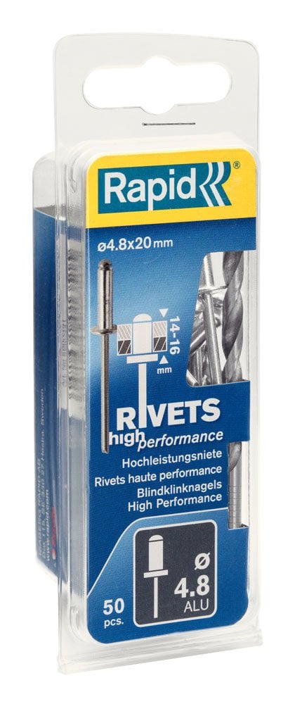 Rapid Perçin Alüminyum 4,8x20 mm (1 Paket/50 Adet) - 5000391