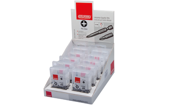 Ceta Form 500 Parça 1/4 İnç Yıldız Bits Uç Toptan Paketi Cb/252 (Ph2 X 25 Mm)