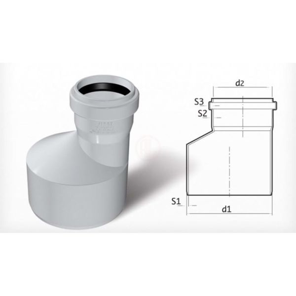 Fırat PVC Redüksiyon 110/75 mm - 7012100070