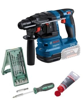 Bosch Akülü Kırıcı Delici Gbh 185-Li (Aküsüz) - 0611924020+X-Line 15+1 Vidalama & Matkap Ucu Seti ve Gres Yağı Hediyeli