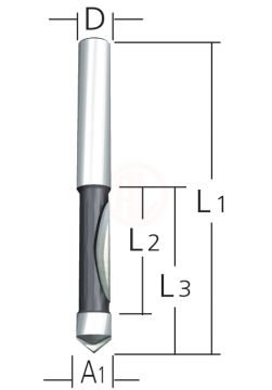 Makita Freze Ucu Tek Kenar Alma Bıçağı 8x8x60 mm (D-10578)