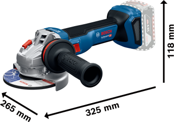 Bosch Gws 18V-11 S Akülü Taşlama (Solo Model) + Bosch Elmas Kesme Diski 125x22,23 mm ve Maxsafety Yüz Koruyucu Tel Örgü Siperlik Hediyeli