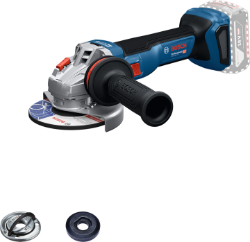 Bosch Gws 18V-11 S Akülü Taşlama (Solo Model) + Bosch Elmas Kesme Diski 125x22,23 mm ve Maxsafety Yüz Koruyucu Tel Örgü Siperlik Hediyeli