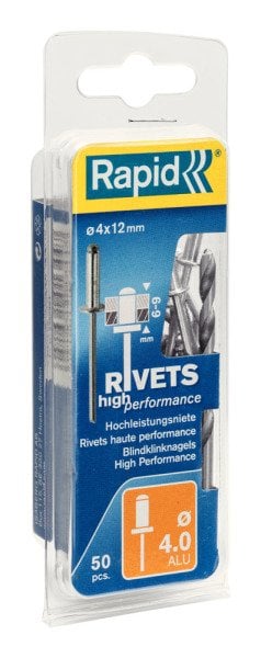 Rapid Perçin Alüminyum 4,0x12 mm (1 Paket/50 Adet) - 5000384