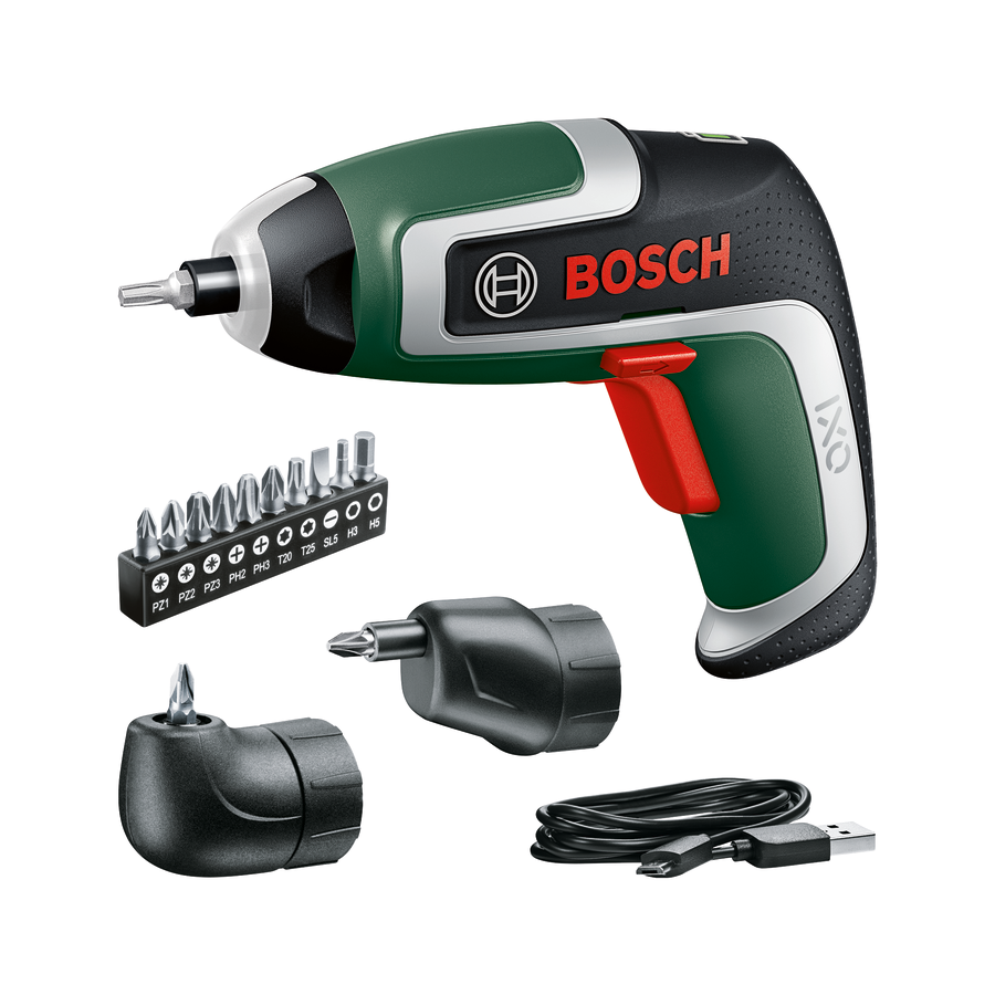 Bosch Akülü Vidalama Makinesi IXO 7 (Entegre Akü 2,0 Ah) + Şerit Metre, Vidalama Seti ve Maket Bıçağı Hediyeli