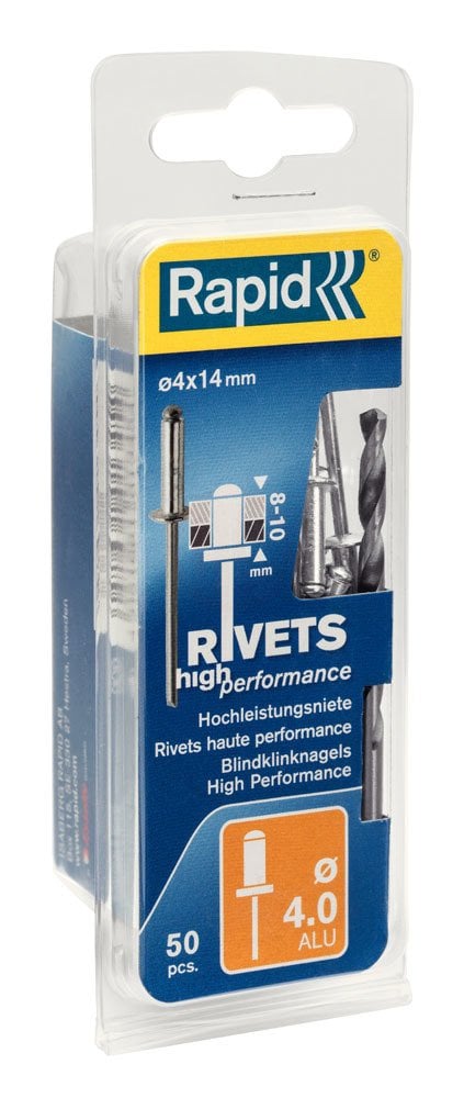 Rapid Perçin Alüminyum 4,0x14 mm (1 Paket/50 Adet) - 5000385