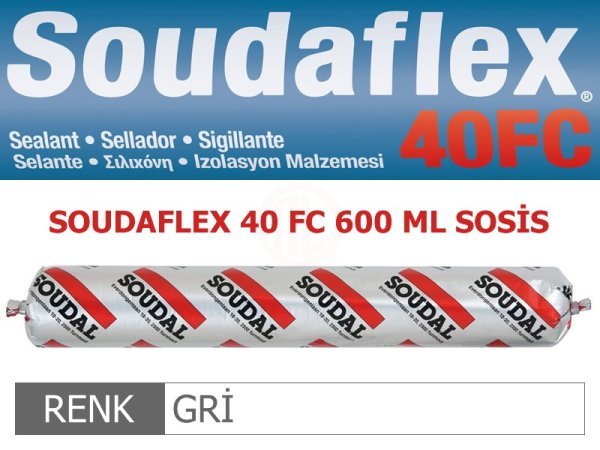 Soudal SOUDAFLEX 40FC 600 ML SOSİS GRİ - 116171