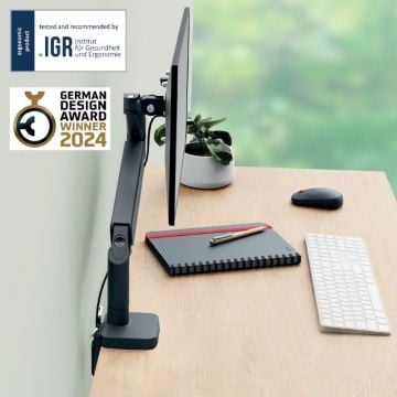 Leitz Ergo Yerden Tasarruf Sağlayan Tekli Monitör Kolu, 64890089, Gri