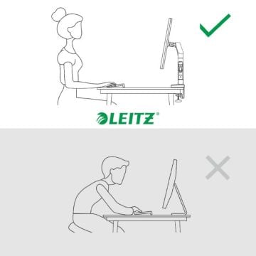 Leitz Ergo Yerden Tasarruf Sağlayan Tekli Monitör Kolu, 64890089, Gri